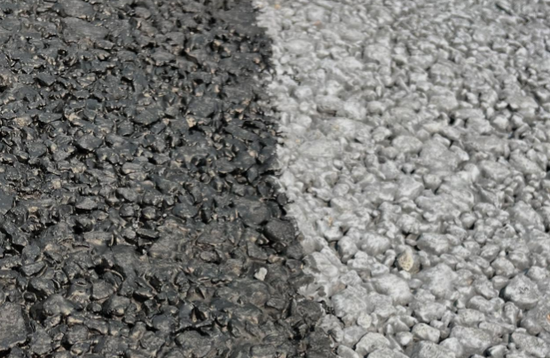 白くなったオコシコンに墨汁で色を戻した施工事例_毛受建材四季辺