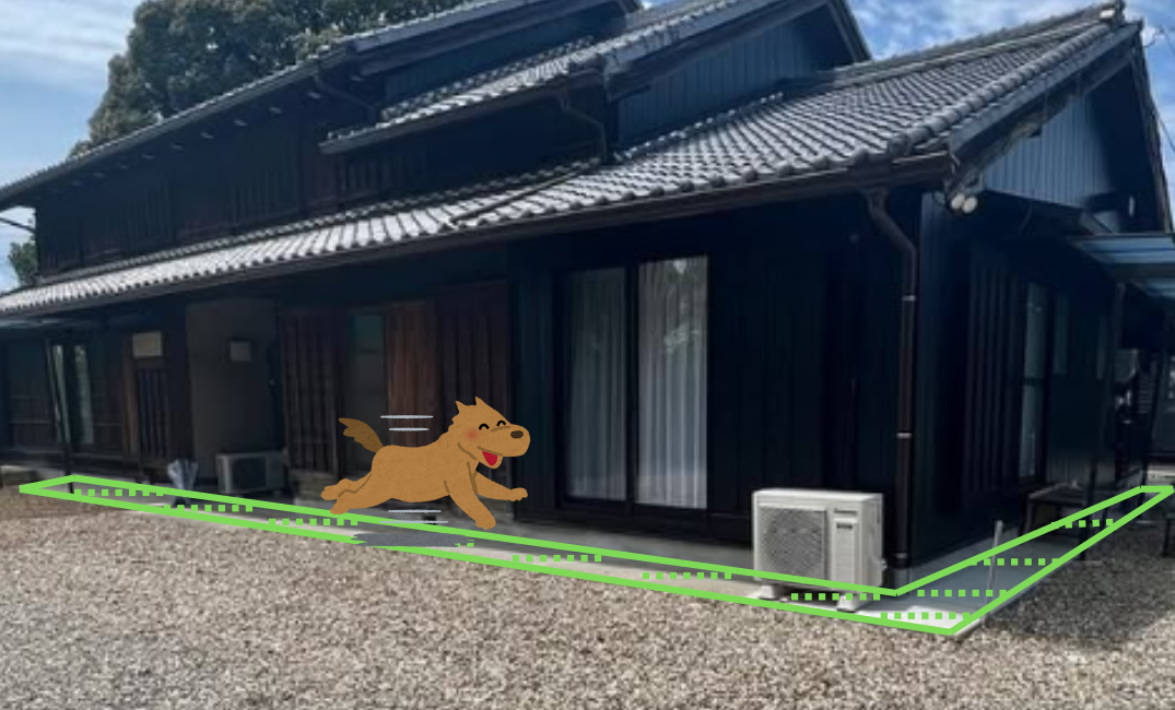 家の周りに施工する犬走り_毛受建材四季辺